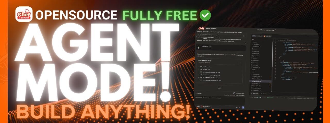 Convex Chef: NEW AI Full-Stack Builder! Opensource Lovable, V0, & Bolt.new Alternative! (FULLY FREE)